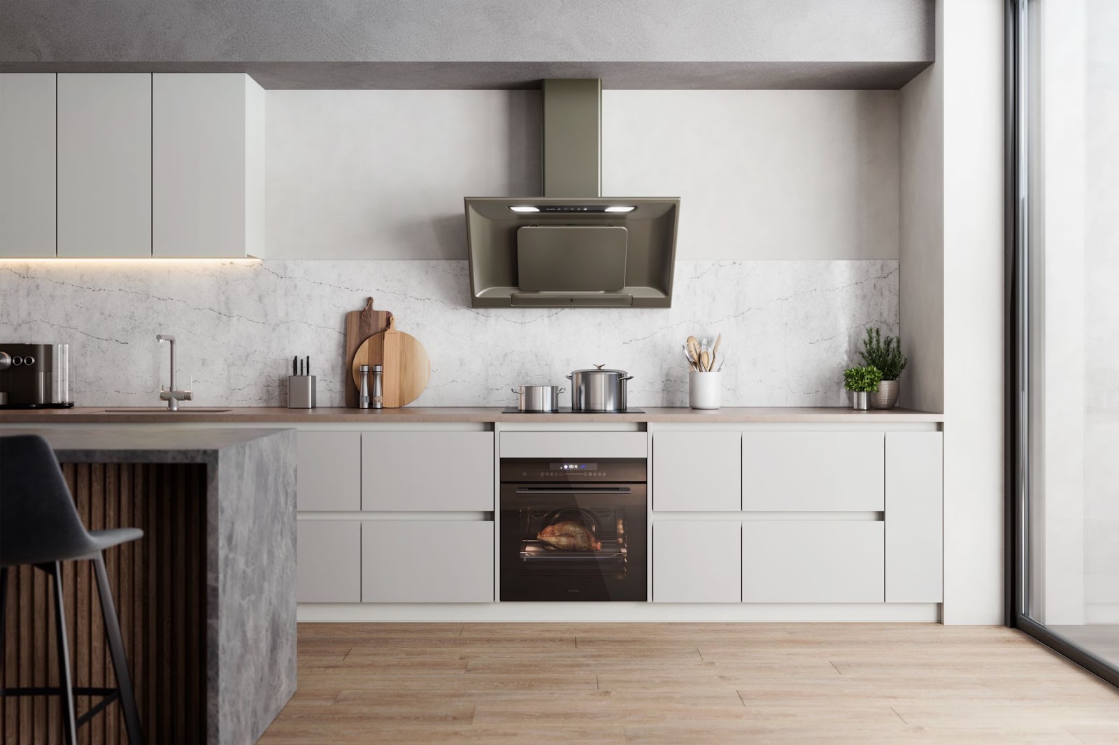 kitchen with built in oven        <h3 class=