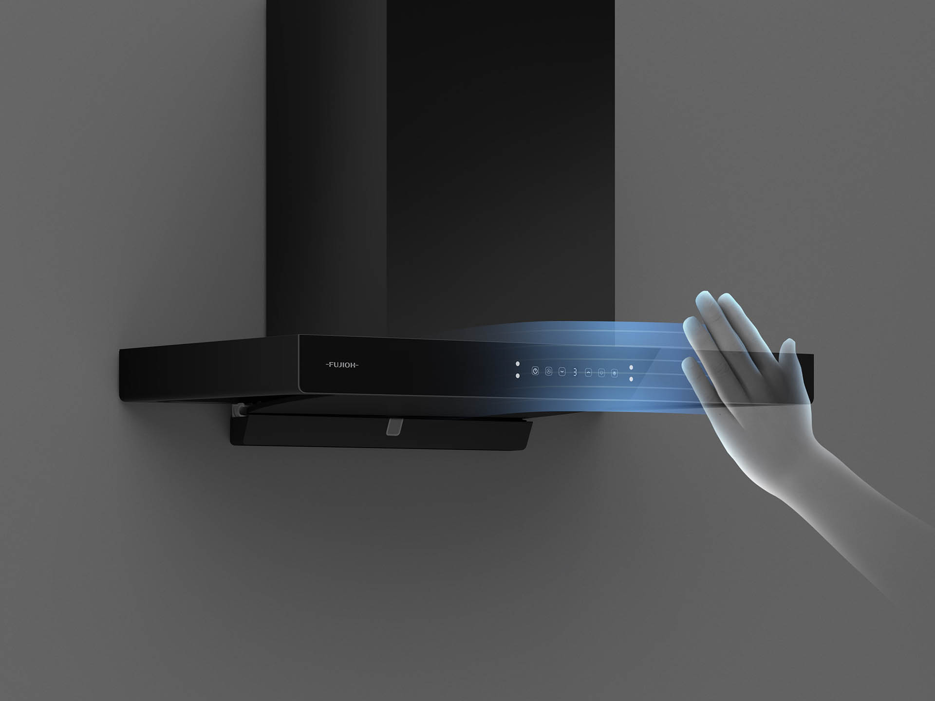 T-Shape Cooker Hood Gesture Control