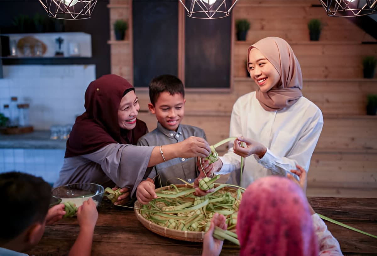 festive cooking in kitchen